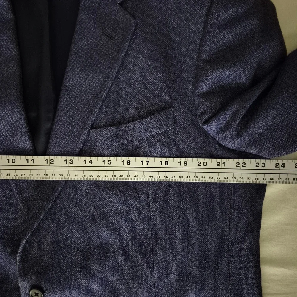 Tallia Uomo E. Thomas Silk Linen Wool Purple Textured Blazer Sport Coat Mens 48R
